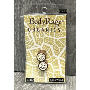 BodyRage‎ Organics Sono Wood Tree Of Life Ear Plugs 7/16" Gauge Pair